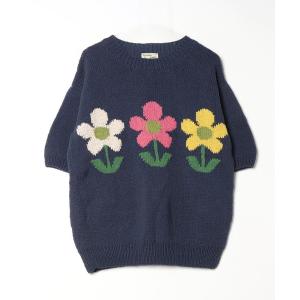 メンズ ニット MacMahon Knitting Mills /マクマホンニッティングミルズ  S/S Crew Neck Knit-3Flower｜zozo