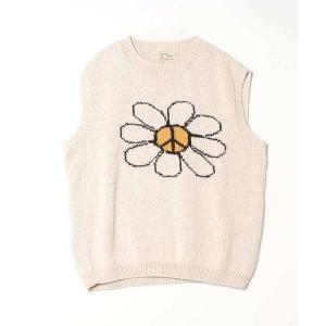 ニット メンズ MacMahon Knitting Mills /マクマホンニッティングミルズ  別注Peace＆Flower Vest｜zozo