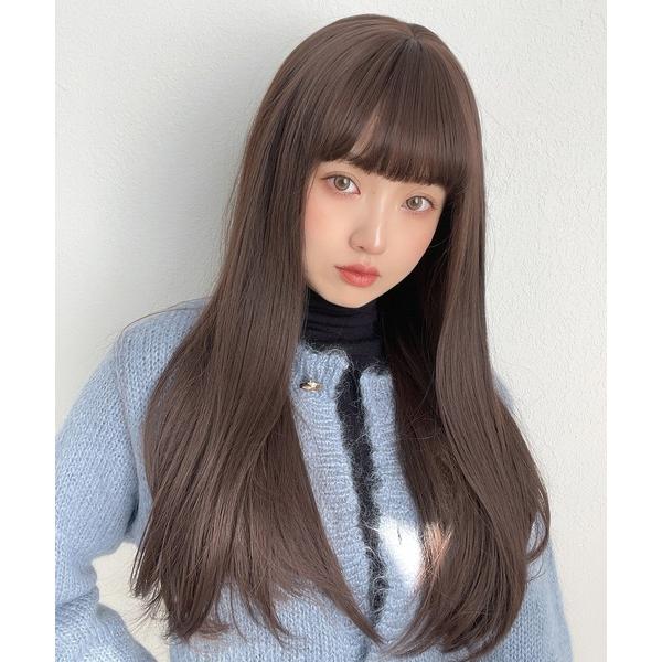 ウィッグ エクステ 「 ゆるカーブストレート2typeバング 」 ウィッグ レディース フルウィッグ...