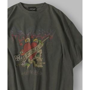 メンズ tシャツ Tシャツ 「Ed Hardy/エド・ハーディー」ピグメント加工ヴィンテージTシャツ/ロックテイスト/オーバーサイズ｜zozo