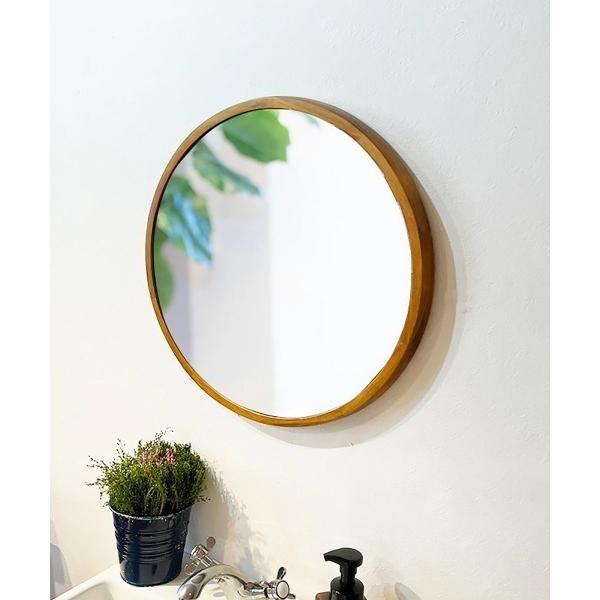 レディース 鏡 Acoustic / アコウスティック wood wall mirror ウッド ウ...