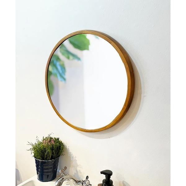 鏡 レディース Acoustic / アコウスティック wood wall mirror ウッド ウ...