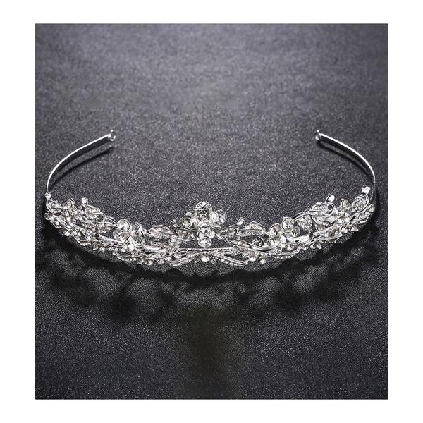 カチューシャ ロマンチック ライン ビジュー ヘッド ティアラ