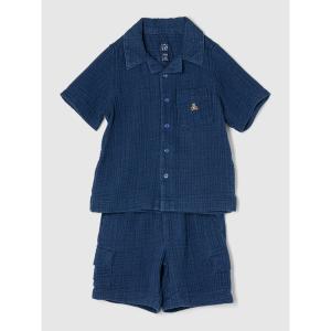 シャツ ブラウス キッズ babyGap クリンクルガーゼ セットアップ｜zozo