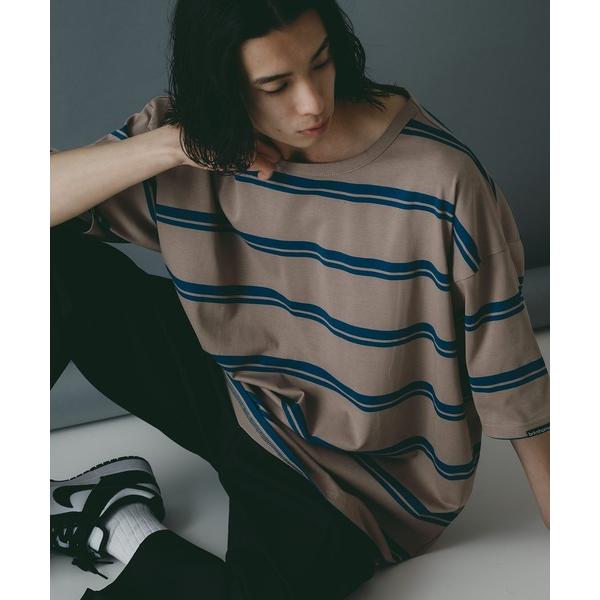 tシャツ 「brknhome/ブロークンホーム」オーバーサイズ　ボーダーT メンズ レディース