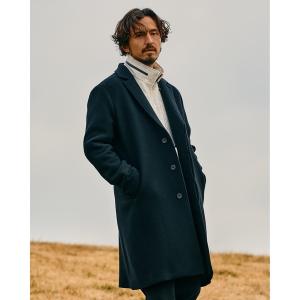 美品wjk ダブルジェーケーチェスターコートロングウールグレー