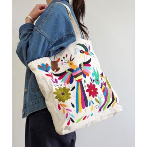 トートバッグ WOVEN (ウーヴン) / メキシコ製 オトミ ミドル トートバッグ レディース
