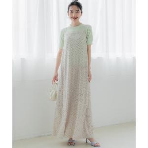 ワンピース 「WEB限定セール」ウェーブプリーツバックシャンワンピース/カットオフ可能