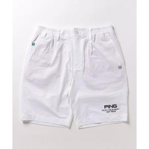 サイズ：S PING ピン  ハーフパンツ  ホワイト系 [240101423596] ゴルフウェア メンズ ストスト PING APPAREL ピンアパレルショートパンツ｜中古ゴルフウェア