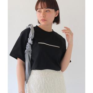 tシャツ 半袖 「shemoshelly」WEB限定箔ラインロゴTシャツ レディース
