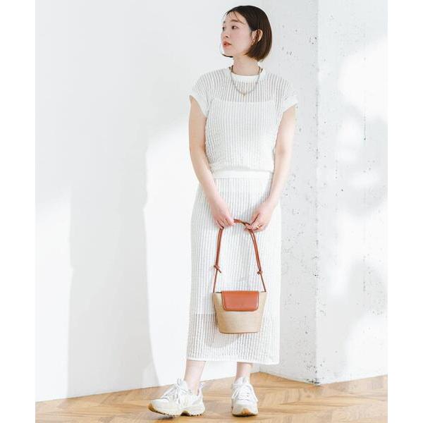 セットアップ 「セットアップ対応」F by ROSSO　メッシュプルオーバー+ロングスカート レディ...