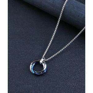 ネックレス 3連リングネックレス メンズ