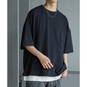 tシャツ 「2点セット」梨地サイドスリットビック...の商品画像