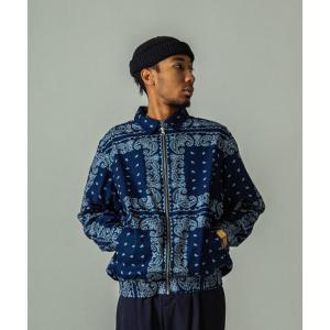 ジャケット ブルゾン メンズ Indigo Paisley Zip Up Shirt Jacket｜zozo