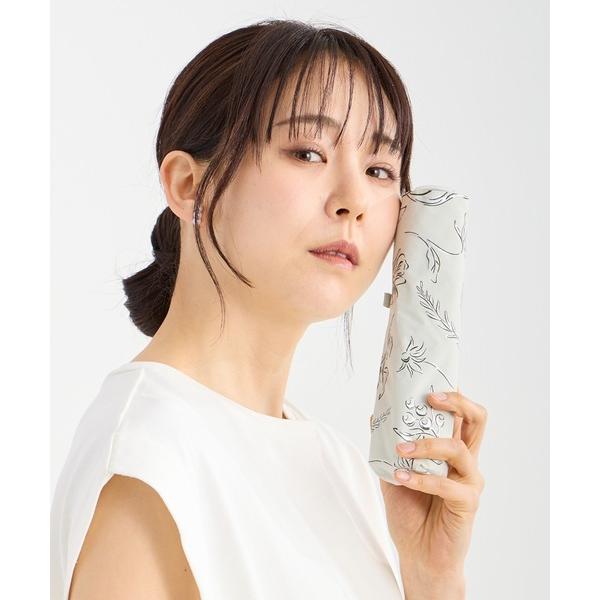 折りたたみ傘 遮光 軽量 折りたたみ日傘 ”フワクール シャイニーブランツ” レディース