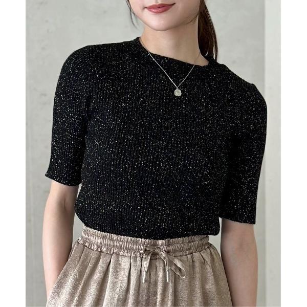 tシャツ ラメ半袖プルオーバー レディース