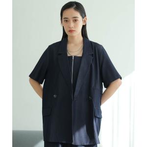 ジャケット テーラードジャケット ハーフスリーブドロストジャケット レディース