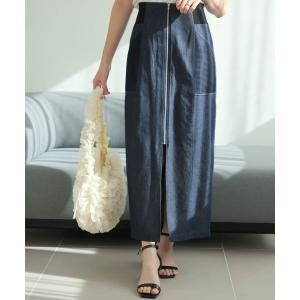 スカート メッシュポケットジップタイトスカート