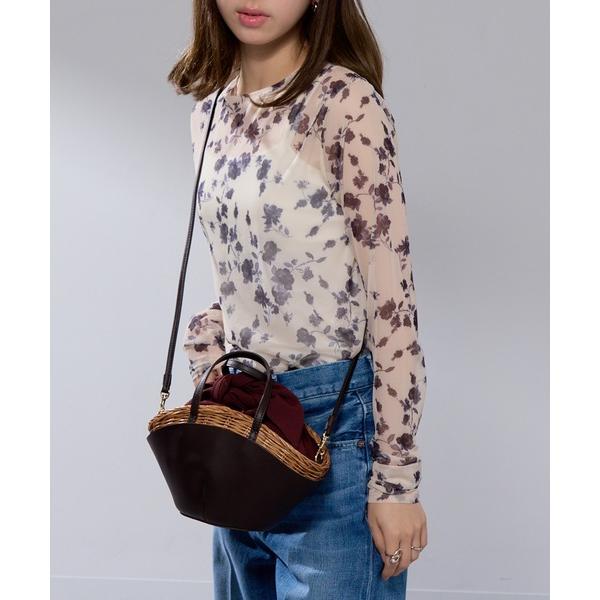 ショルダーバッグ バッグ 「BAGMATI」WICKER×レザー 舟形ショルダーバッグ レディース