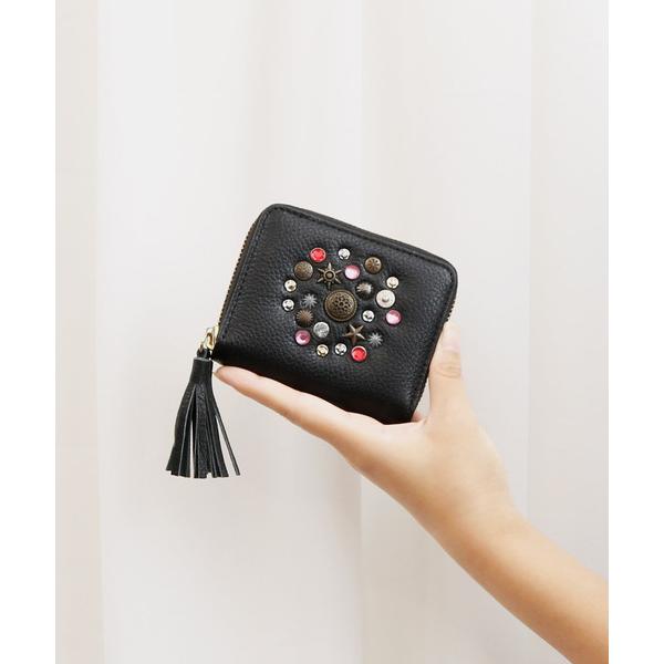 財布 ペルケ perche / マルチスタッズ・ジャバラカードウォレット レディース