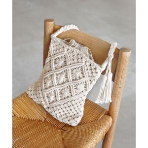 ショルダーバッグ バッグ レディース マクラメ編みショルダーバッグ