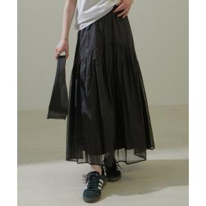 スカート レディース 「WEB限定」コットンオーガンジーギャザースカート「洗える」｜zozo