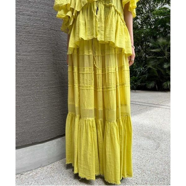 スカート MEDI INDIA COTTON TIERED SKIRT