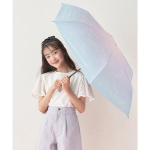 折りたたみ傘 キッズ 「晴雨兼用」グラデーションロゴ柄折りたたみ傘｜zozo