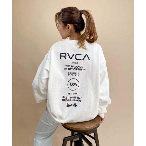 「RVCA」 スウェットカットソー M ホワイト レディース