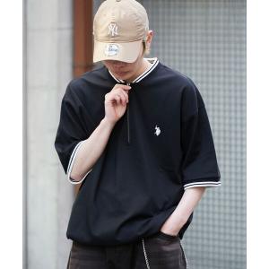 tシャツ Tシャツ メンズ U.S.POLO ASSN./ユーエスポロアッスン 別注ワンポイント刺繍リブジップTシャツ(限定展開)｜zozo