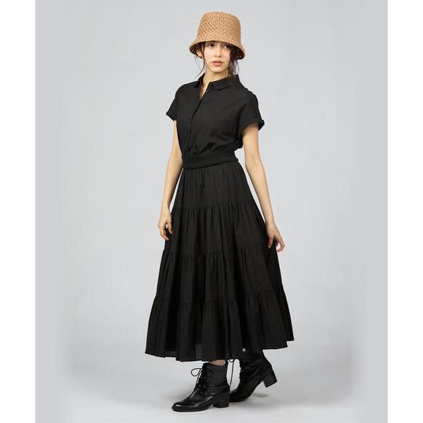 スカート コットン フォーティアード スカート