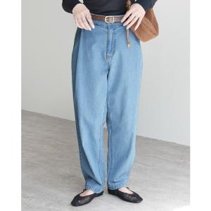 ジーンズ デニム デニムパンツ リラックスタックデニムパンツ レディース