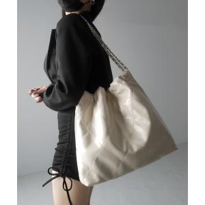 ショルダーバッグ バッグ レディース 「 ２color 」キルティングチェーントートショルダーバッグ ／ quilting chain tote sh｜zozo