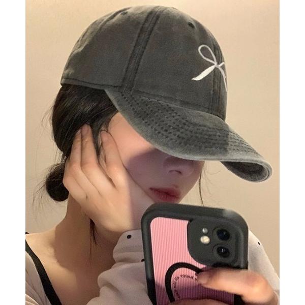 キャップ 帽子 レディース A'GEM/9 × .kom 「.KOM/ドットケーオーエム」 リボンキ...