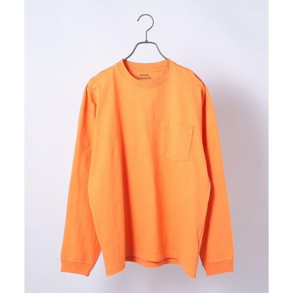 「SHIPS any」 長袖Tシャツ X-LARGE オレンジ メンズ