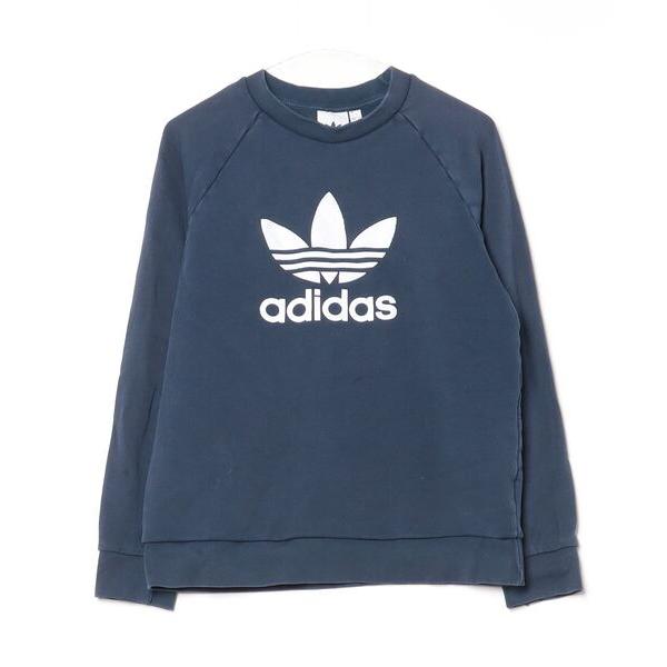 「adidas」 長袖Tシャツ LARGE ネイビー メンズ