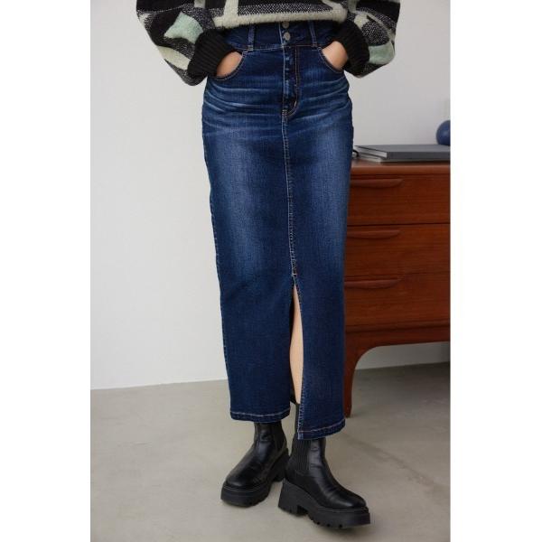 「AZUL BY MOUSSY」 デニムスカート SMALL ダークブルー レディース