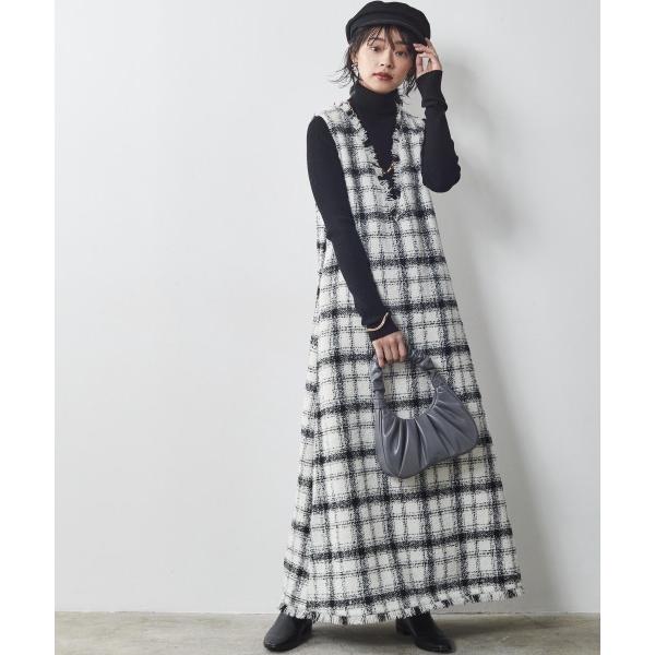 「CHIC STYLE」 サロペットスカート 4L ブラック レディース