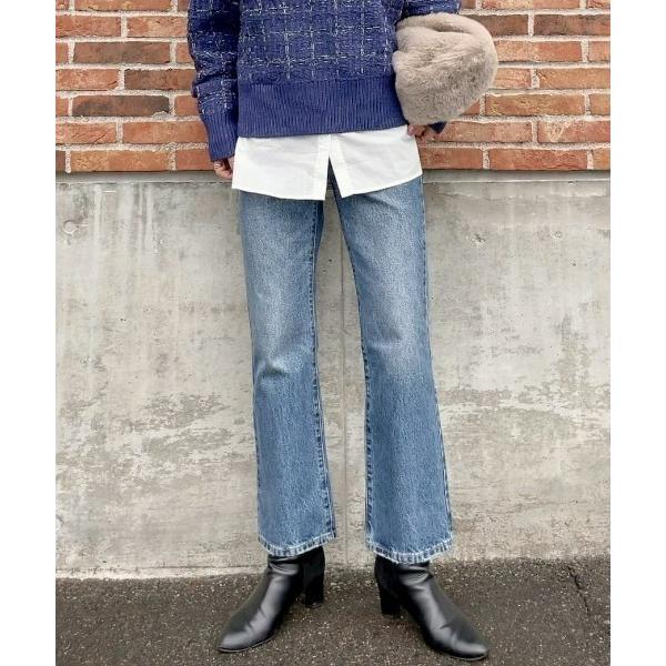 「Levi&apos;s」 加工デニムパンツ 27inch ダークインディゴブルー レディース