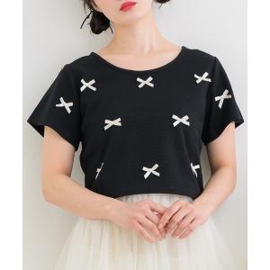 tシャツ メニーリボンワッフルCT レディースの商品画像