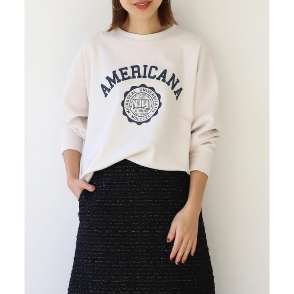 「AMERICANA」 長袖カットソー「MICA＆DEALコラボ」 FREE アイボリー レディース