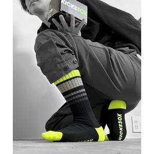 ハイソックス 靴下 ロング丈ラインソックス 靴下2足セット/25-28cm/メンズ/KICKSSOX キックスソックス メンズ