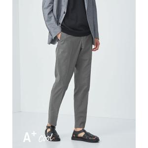 パンツ スラックス メンズ A+ COOL ハウンドトゥース スリム スラックス -ストレッチ・接触冷感・クリースキープ-｜ZOZOTOWN Yahoo!店