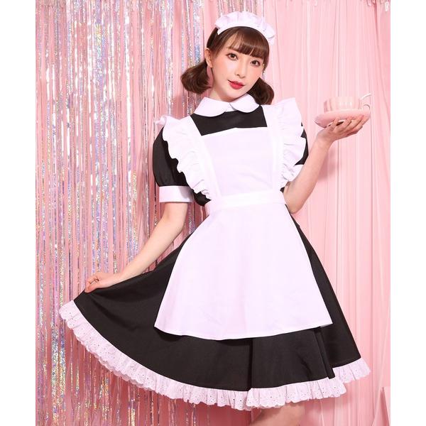 コスプレ 「 メイドコスチューム 」 ハロウィン コスプレ 仮装 メイド服 メイド 大人 女性 可愛...
