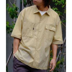 シャツ ブラウス メンズ 「LOGOS Park/ロゴスパーク」タスランナイロン 半袖ストレッチシャツ（撥水仕様）｜zozo