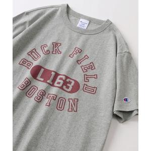 tシャツ Tシャツ メンズ 「Champion/チャンピオン」OLD TOWN 49＆BUCK FIELD BOSTON カレッジロゴプリント メンズ