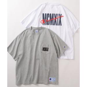 tシャツ Tシャツ メンズ 「Champion/チャンピオン」MCMXIXロゴ＆スペックタグデザイン アクションスタイル ショートスリーブTシャツ/半｜zozo