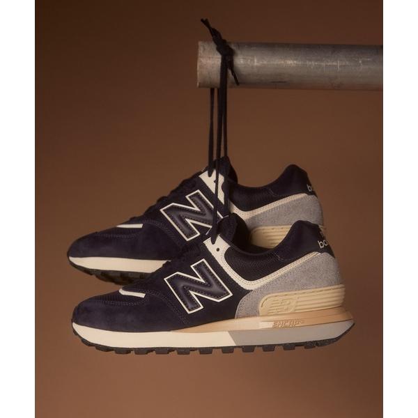 「New Balance」 ローカットスニーカー 24.0cm ネイビー メンズ