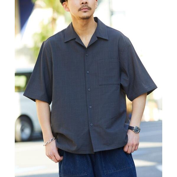 「FREAK&apos;S STORE」 半袖シャツ LARGE チャコールグレー メンズ