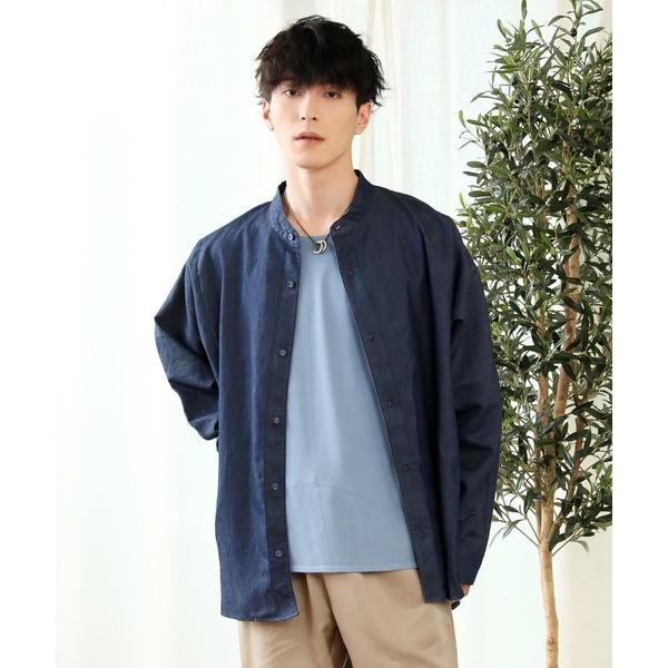 「TopIsm」 「JUDE BLOOM」長袖シャツ L ネイビー メンズ